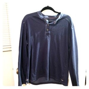 Men's Johnston & Murphy long sleeve polo, Sz Large